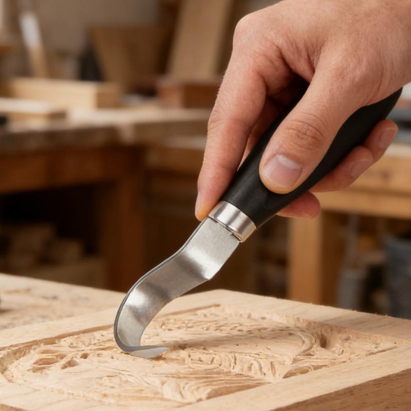 Wood Chisel Set - 5個入り木彫りナイフセット、人間工学に基づいた木製ハンドル、ステンレス鋼の刃、木彫りやDIYクラフト用